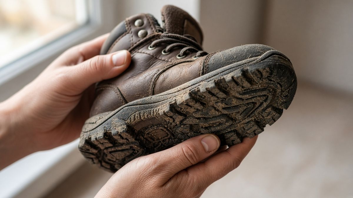 Gebrauchter Kinder-Wanderschuh: Sohle und Profil prüfen